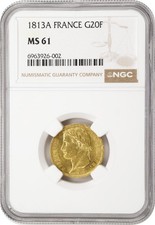 FRANCIA, ORO 20 FRANCHI 1813 A