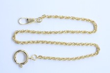 Catena dorata orologio tasca Pocket watch gold chain Montre poche chaîne doré #3