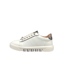 Ferrè f-560 sneakers donna bianco con fondo basso