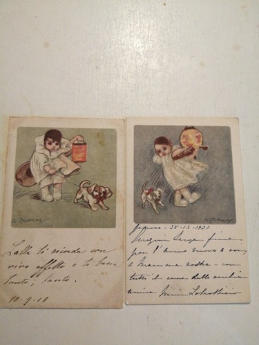 Zandrino cartoline pierrot e - cartoline,