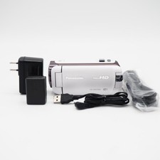 Videocamera Panasonic Full HD HC-W570M bianca con cavo batteria...