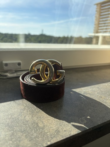 Gucci suede belt bordeaux - suede,