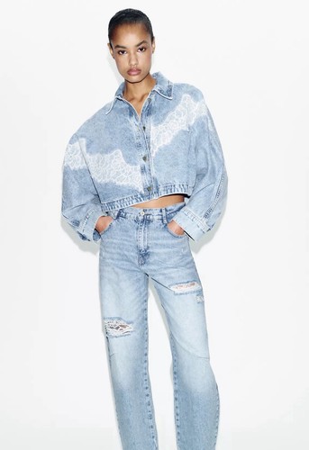Giacca denim zara z1975 - giacca, pizzo