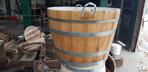 Vaso fiorera botti legno - vaso,