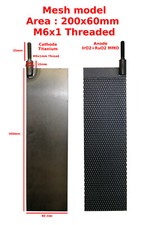MMO Anode + Cathode electrodes for chlorinator or lab chlorate electrolysis