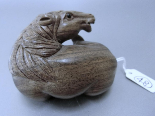 Cavallo netsuke legno - cavallo,