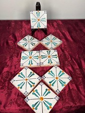 SOTTOMOKA mattonella piastrella ceramica maiolica stile siciliano dipinto a mano