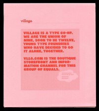 Tipo Villaggio Fonderia Promo Typeface Esemplare Poster Font 2004 Piegato