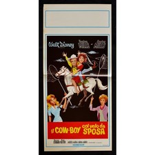 locandina IL COW BOY COL VELO DA SPOSA walt disney maureen o'hara B141