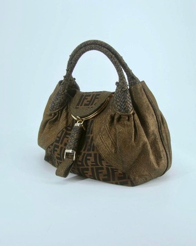 Borsa spia fendi pelle marrone - borsa,