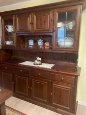 credenza arte povera  quattro cassetti quattro sportelli, due vetrine a vetro