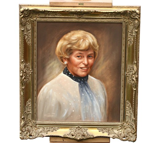 Elegante donna dipinto olio - elegante,