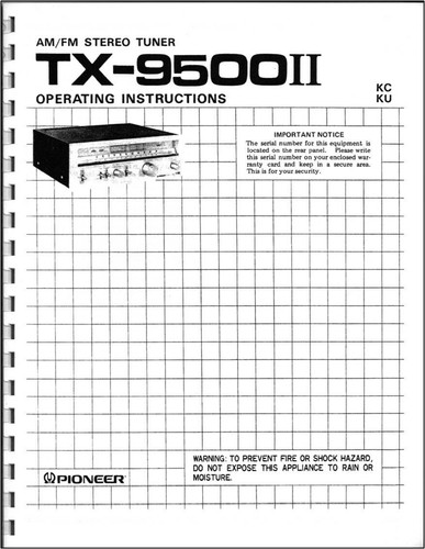 Pioneer 9500ii - pioneer, tx-9500ii