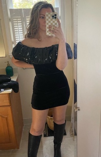 Zara mini abito - mini, velluto