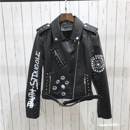 Giacca eco pelle grunge - *giacca,