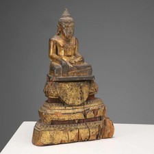 Figura di Buddha Antica Legno