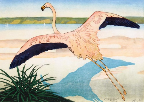 Flamingo carl moser - flamingo, by