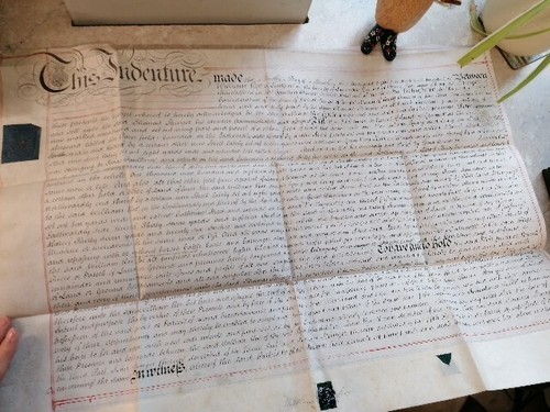 1825 vellum indenture - vellum,