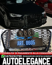 GRIGLIA ANTERIORE AUDI A6 4G C7 2015-2018 LIFT CALANDRA RS6 NERA CAMERA 360°