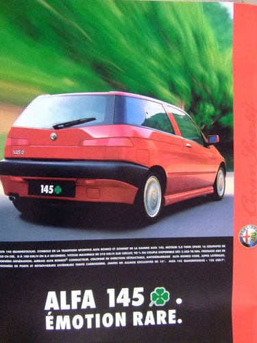 Publicité 1996 alfa romeo 145 - 1996,