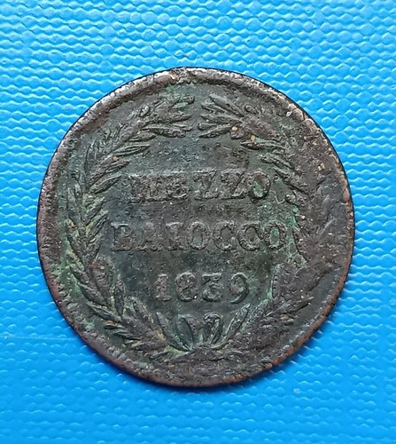 Mezzo baiocco 1839 gregorio - 1839-,