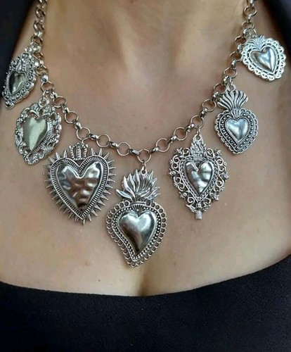 Collana vintage cuore sacro - collana, ex