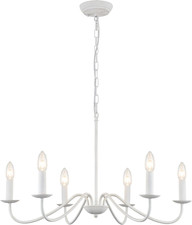 Lampadario Vintage Bianco, 6