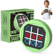 Gioco Da Tavolo Tic Tac Toe 3 in 1, Console Portatile, Giochi Da Viaggio per Aut