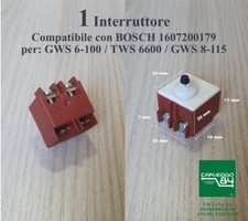 Interruttore smerigliatrice BOSCH GEX 150 / GWS 6-100 / TWS6600 / 1607200179