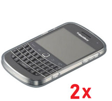 2 x Custodia morbida trasparente originale BlackBerry per Bold 9900 9930
