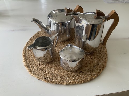 Vintage picquot ware teapot - vintage,