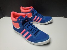Adidas Womens Shoes Sleek Series Size 8M BLUE / HOT PINK SUEDE TRIM WORN ONCE