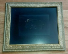 CORNICE IN LEGNO DORATO  ORO VINTAGE Vedi Foto 34x29cm 