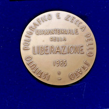 Medaglia I. P.Z. dello Stato-40° Liberazione 1985- Manzu'- bronzo mm. 50