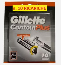  n. 10 LAME ORIGINALI GILLETTE CONTOUR PLUS RICAMBIO BARBA RICARICHE LAMETTE