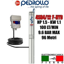 4SR4/12 POMPA COMPLETA SOMMERSA X POZZI 4" PEDROLLO 4SR4M/12 HP1.5 100LT/MIN