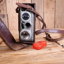 Macchina fotografica vintage Eumig C3 8 mm 1938-1955 pellicola con custodia in pelle - non testata