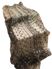 MARCATO tessuto stoffa scampolo tenda lussuosa organza FIL COUPE' 330x190 fumè