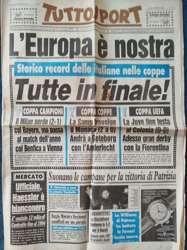 Tuttosport 1990 finale - tuttosport, 19/4/1990