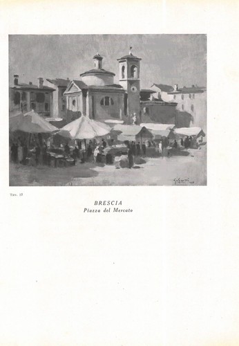 Stampa antica brescia - stampa, piazza