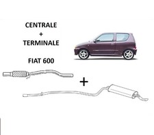 Marmitta silenziatore centrale + posteriore SIGAM per FIAT 600 1.1