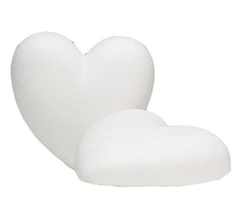 Cuore piatto polistirolo - cuore, in