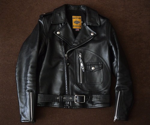 Giacca pelle cavallo moto - pelle,