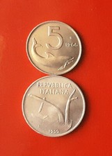 10 LIRE 1955 E 5 LIRE 1966 FDC