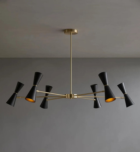 Lampadario sputnik ottone - lampadario,