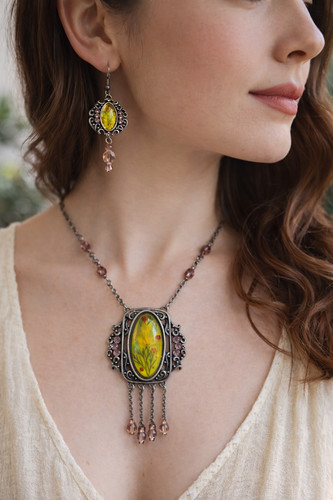 Set orecchini collana fiori
