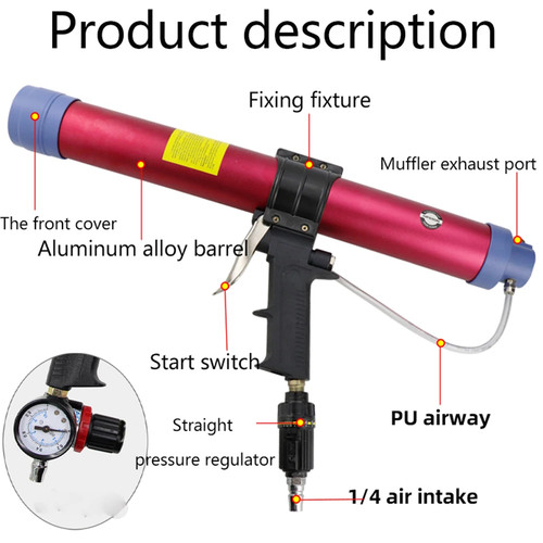 Pistola per colla pneumatica
