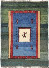 Originale Tappeto Persiano Gabbeh Ghashghai Orientale 148 CM X 110 Vecchio