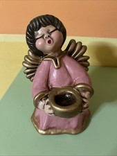 Thun Angelo Rosy Porta candela h. 18 Cm,Vintage , Fuori Produzione