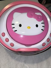 Hello Kitty Lettore CD Boombox Radio AM/FM Modello KT2025 LED Luce Show Funzionante